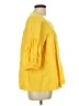 Sandro Yellow 3/4 Sleeve Blouse Size Lg (3) - photo 4