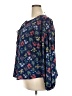 ELOQUII Elements 100% Polyester Blue Long Sleeve Blouse Size 18 - photo 5