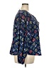 ELOQUII Elements 100% Polyester Blue Long Sleeve Blouse Size 18 - photo 4