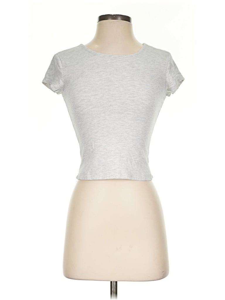 Pre-owned Pink Rose Short Sleeve T-shirt In Silver