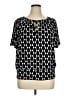 JM Collection Black Short Sleeve Blouse Size 1X - photo 1