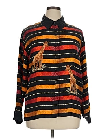 Maggy London Long Sleeve Silk Top (view 1)