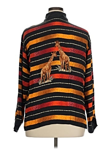 Maggy London Long Sleeve Silk Top (view 2)