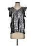 Cotton Bleu Silver Sleeveless Blouse Size S - photo 1