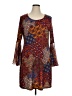 MSK Print Brown Casual Dress Size XL - photo 1