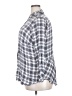 Talbots 100% Rayon Checkered-gingham Silver Long Sleeve Button-Down Shirt Size 2X - photo 5