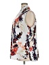 Liz Claiborne 100% Polyester Floral Ivory Sleeveless Blouse Size 2X - photo 5