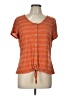 NY Collection Orange Short Sleeve Top Size L - photo 1