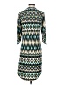 Tacera Print Teal Casual Dress Size S - photo 2