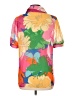 Unbranded 100% Polyester Tropical Pink Short Sleeve Blouse Size L - photo 2
