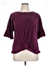 Tru Self 100% Polyester Burgundy Short Sleeve Top Size XL - photo 1