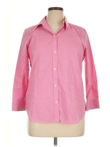 Chaps 3/4 Sleeve Button-Down Shirt (view 1)