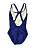 Speedo Color Block Blue One Piece Swimsuit Size 10 - photo 2