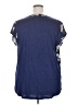 Papermoon Floral Blue Short Sleeve Blouse Size 2X - photo 2