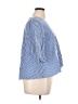 Zara Checkered-gingham Blue Short Sleeve Blouse Size XL - photo 4