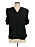 NY&C 100% Polyester Black Short Sleeve Blouse Size M - photo 1