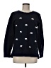 Talbots 100% Cotton Print Blue Pullover Sweater Size M - photo 1