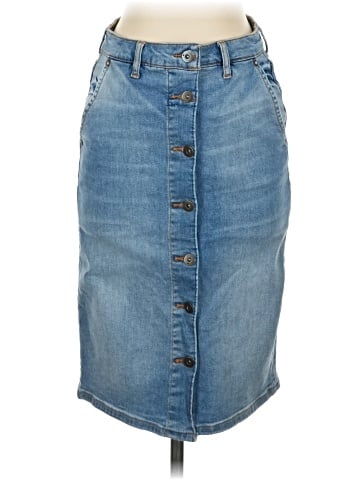 Pilcro and the Letterpress Denim Skirt (view 1)