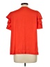 Skies Are Blue 100% Polyester Orange Short Sleeve Blouse Size L - photo 2