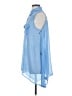 BCBGMAXAZRIA 100% Polyester Blue Sleeveless Blouse Size S - photo 5