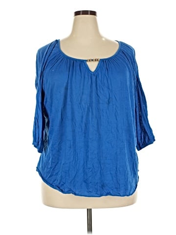 Allison Brittney 3/4 Sleeve Blouse (view 1)