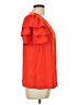 Skies Are Blue 100% Polyester Orange Short Sleeve Blouse Size L - photo 4