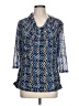 Dana Buchman Blue 3/4 Sleeve Blouse Size L - photo 1