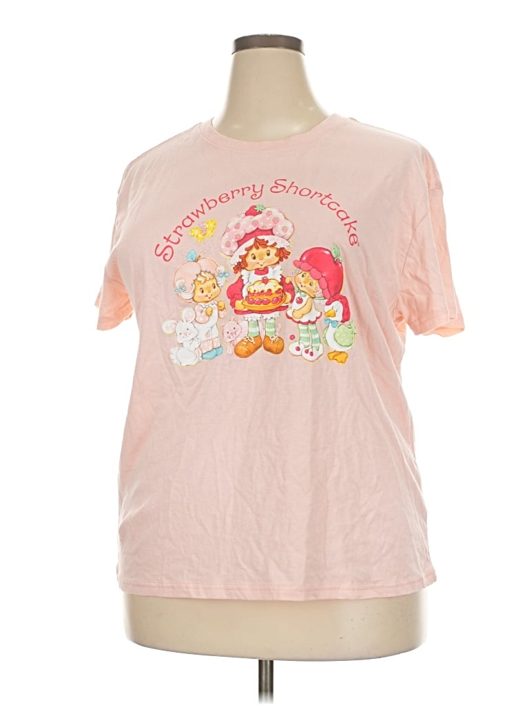 Pre-owned Strawberry Shortcake Short Sleeve T-shirt In Pink