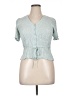 Levi's 100% Viscose Teal Short Sleeve Blouse Size XL - photo 1