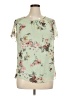 Apt. 9 100% Polyester Floral Green Short Sleeve Blouse Size XL - photo 1