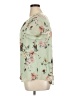 Apt. 9 100% Polyester Floral Green Short Sleeve Blouse Size XL - photo 5
