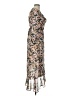 Veronica M. 100% Polyester Print Tan Casual Dress Size L - photo 4