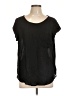 Joie 100% Silk Black Short Sleeve Silk Top Size L - photo 1
