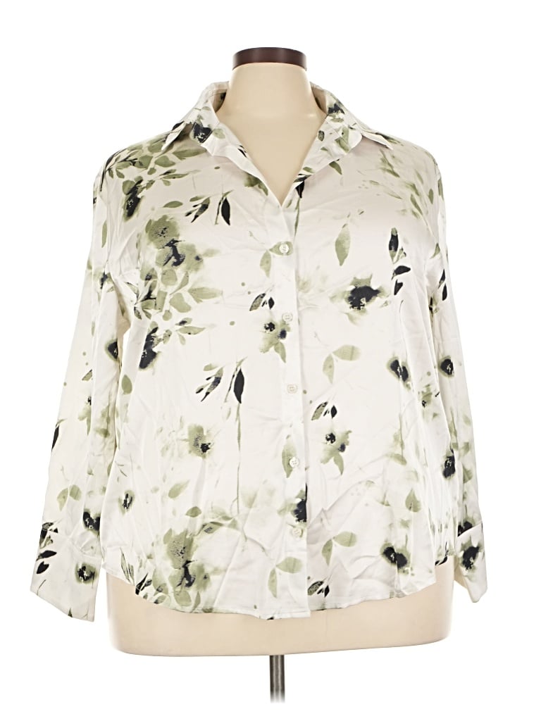 Pre-owned Fashion Nova 3/4 Sleeve Blouse In Ivory
