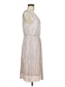 GNW 100% Polyester Metallic Silver Cocktail Dress Size M - photo 4