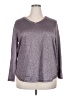 Faded Glory Metallic Silver Long Sleeve Top Size 2X - photo 1