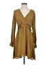 Le Lis 100% Polyester Paisley Yellow Casual Dress Size S - photo 1