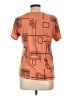 Unbranded Graphic Orange Short Sleeve Blouse Size L (estimated) - photo 2