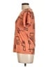 Unbranded Graphic Orange Short Sleeve Blouse Size L (estimated) - photo 5