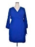 J.Crew 100% Polyester Blue Cocktail Dress Size 18 - photo 1
