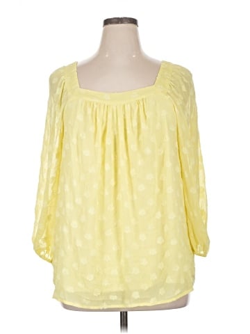 LC Lauren Conrad 3/4 Sleeve Blouse (view 1)