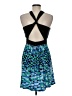 BCBGeneration Print Blue Cocktail Dress Size 6 - photo 2