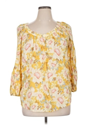 LC Lauren Conrad 3/4 Sleeve Blouse (view 1)