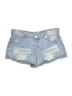 Amethyst Jeans 100% Spandex Blue Denim Shorts Size 1 - photo 1