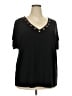 Avenue Black Short Sleeve Top Size 18 Plus - photo 1