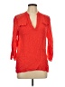 Jolt 100% Rayon Red 3/4 Sleeve Blouse Size L - photo 1