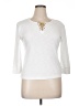 Chaps 100% Cotton White 3/4 Sleeve Top Size XL - photo 1