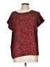 41Hawthorn 100% Polyester Orange Short Sleeve Blouse Size L - photo 1