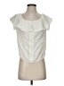 Roxy 100% Cotton Ivory Short Sleeve Blouse Size S - photo 1