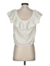 Roxy 100% Cotton Ivory Short Sleeve Blouse Size S - photo 2